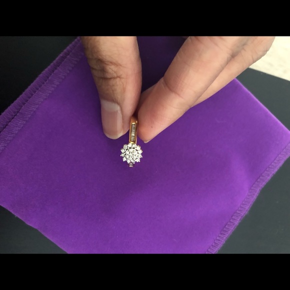 Diamond ring in 9k yellow gold - Picture 2 of 4